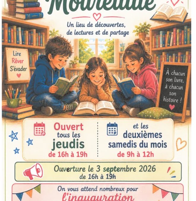 Bibliothèque de Moureuille – Ouverture et inauguration