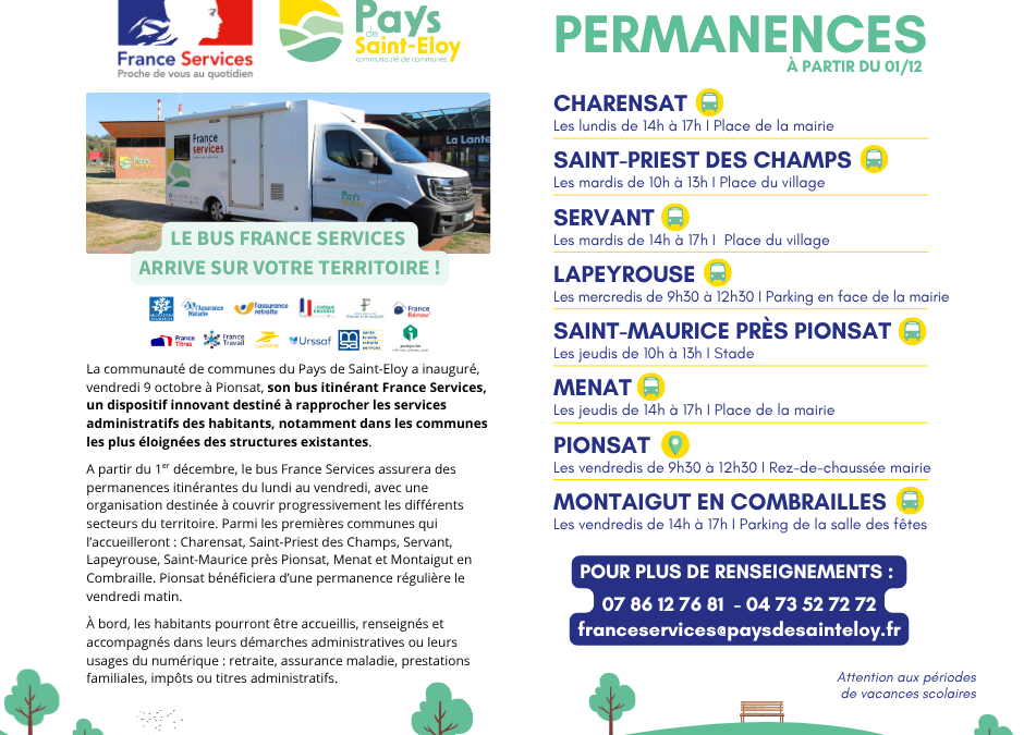 Le Bus France Services arrive sur notre territoire dès le 1er décembre 2026 !